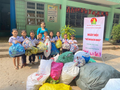 NGÀY HỘI THU GOM “KẾ HOẠCH NHỎ” TẠI TRƯỜNG TIỂU HỌC ĐỊNH HIỆP